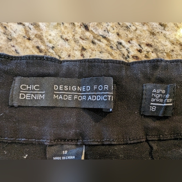 City chic Asha ankle grazer jeans, Black Size 18 - Picture 10 of 15